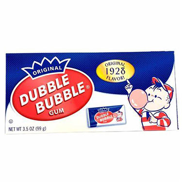 Dubble Bubble Original 1928 Flavored Bubble Gum 3.5oz Box