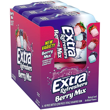 Extra Berry Mix Refreshers Sugar Free Gum 6ct Box
