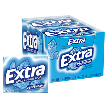 Extra Peppermint Sugar Free Gum 10ct Box