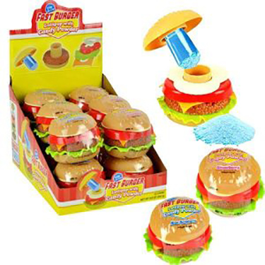 Fast Burger Lollipop With Powder Candy 12ct Box