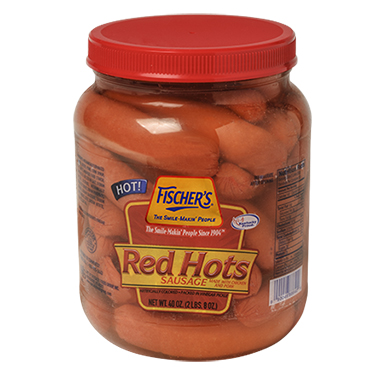 Fischers Red Hots Sausage 40oz Jar