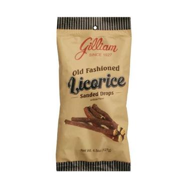 Gilliam Sanded Drops Licorice 4.5oz Bag