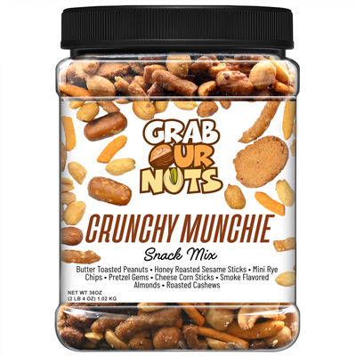 Grab Our Nuts Snack Mix Crunchy Munchie 36oz Jar