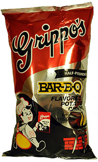 Grippos BBQ Potato Chips Half Pounder 8oz Bags 12ct