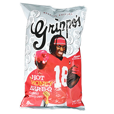 Grippos Hot Honey BBQ Potato Chips 8oz Bags 12ct