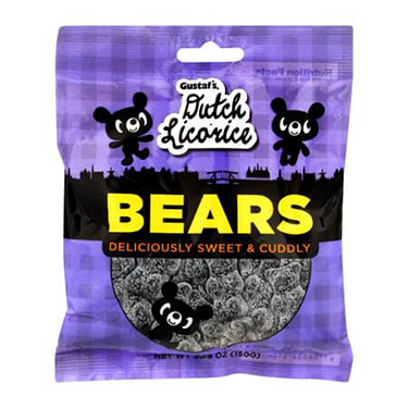 Gustafs Dutch Sugared Licorice Bears 5.29oz Bag