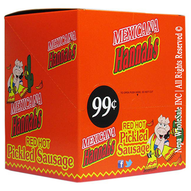 Hannahs Mexicana Red Hot Sausage 20ct Box