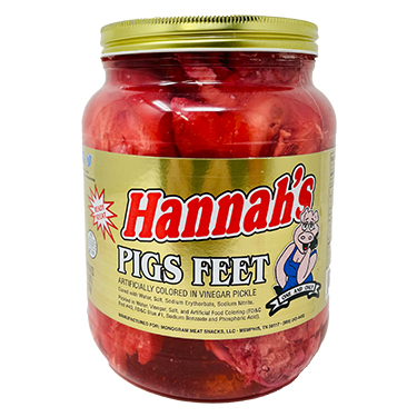 Hannahs Pickled Pigs Feet 40oz Jar