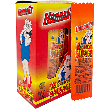 Hannahs Red Hot Sausage 10ct Box
