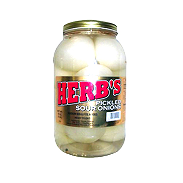 Herbs Pickled Sour Onions Gallon Jar