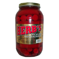 Herbs Pickled Hot Sausage 26ct Gallon Jar