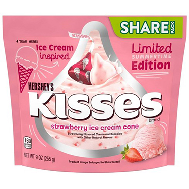 Hersheys Kisses Strawberry Ice Cream 9oz Bag