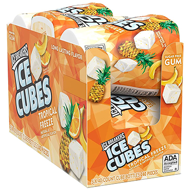 Ice Breakers Ice Cubes Tropical Freeze Sugar Free Chewing Gum 6ct Box