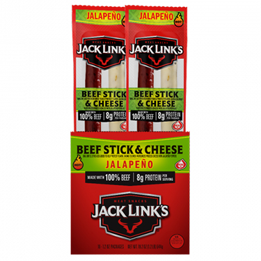 Jack Links Beef Stick n Cheese Jalapeno 16ct Box