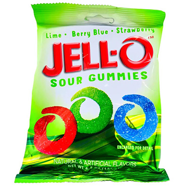 Jello Gummies Sour 4.5oz Bag