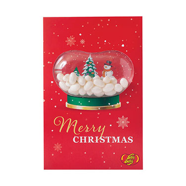 Jelly Belly Christmas Snow Globe Greeting Card 1oz