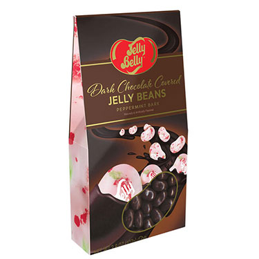 Jelly Belly Dark Chocolate Covered Peppermint Bark 3.8oz Gable Box Expires March 15th 2025
