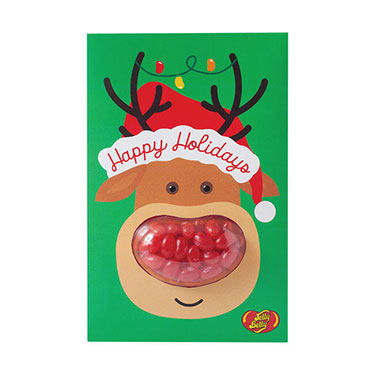 Jelly Belly Rudolph Christmas Greeting Card 1oz