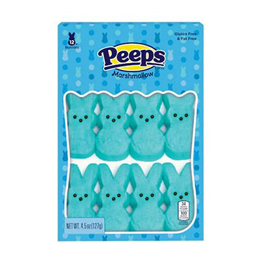 Peeps Easter Blue Marshmallow Bunnies 4.5oz Box
