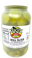 Kaiser Dill Pickles Sliced One Eighth Inch Krinkle Cut Gallon Jar