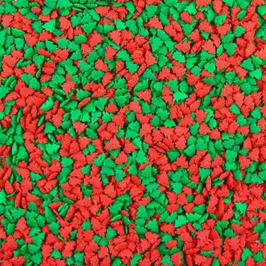 Kerry Red & Green Christmas Tree Shapes Sprinkles 1lb