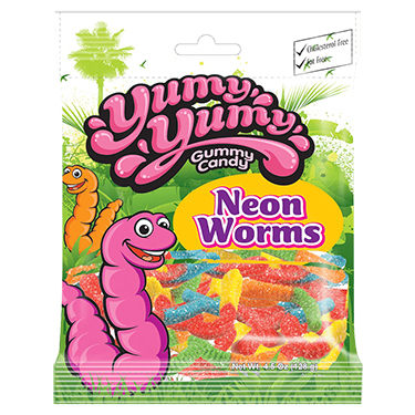 Kervan Neon Worms 4.5oz Bag