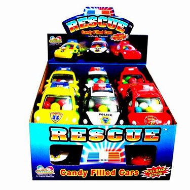 Kidsmania Rescue Candy Filled Cars 12ct Box