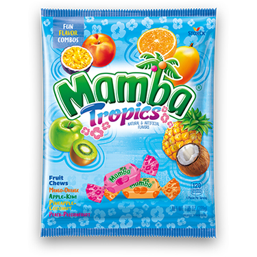 Mamba Fruit Chews Tropics 7oz Bag