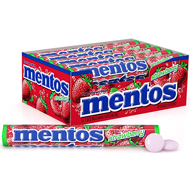 Mentos Chewy Mint Strawberry Candy 15ct Box