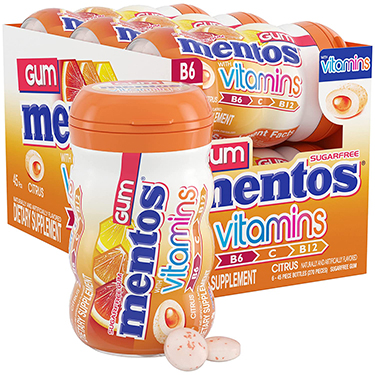 Mentos Pure White Chewing Gum, Sugarfree, Sweet Mint, Packaged Candy