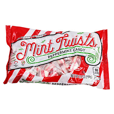 Mint Twists Red and White Natural 6.5oz Bag