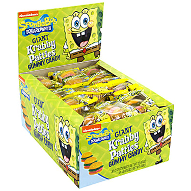 Nickelodeon Spongebob Squarepants Giant Gummi Krabby Patties 36ct Box