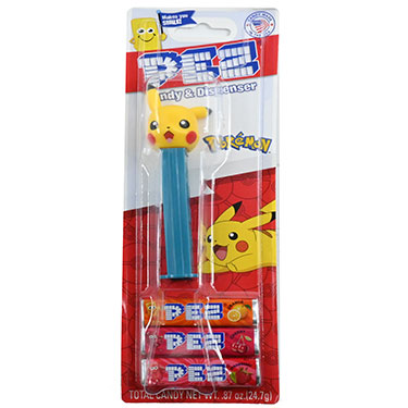 PEZ Dispenser Pokemon Pikachu Laughing with Candy Rolls