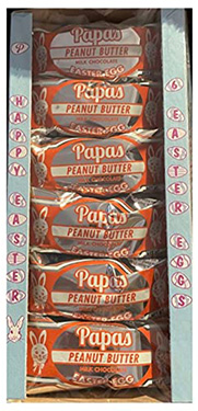 Papas Chocolate Covered Creme Eggs Peanut Butter 6pk