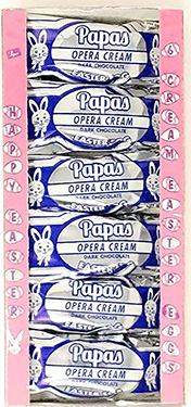 Papas Dark Chocolate Covered Opera Creme Eggs 6pk