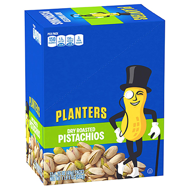 Planters Dry Roasted Pistachios 12ct Box