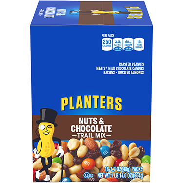 Planters Trail Mix Nuts and Chocolate 18ct Box