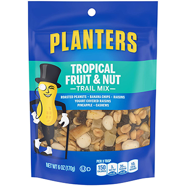 Planters Trail Mix Tropical Fruit and Nut 6oz Bag