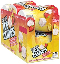 Ice Breakers Ice Cubes Strawberry Lemonade Sugar Free Chewing Gum 6ct Box Expires August 1st 2025