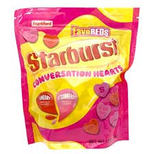 Starburst Valentines Fave Red Conversation Hearts 9oz Bag