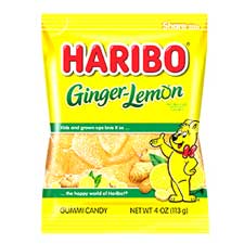 Haribo Ginger Lemon 4oz Bag 12ct Box