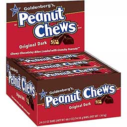 Goldenberg's Peanut Chews Original Dark 24ct 2oz Expires September 1st 2025
