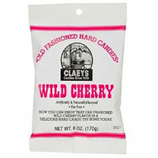 Claeys Old Fashioned Hard Candy Wild Cherry 6oz Bag Expires October 23rd 2025