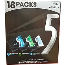 5 Gum Mint Variety 18 pack