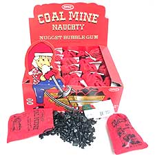 Espeez Coal Mine Naughty Nugget Bubble Gum Single Bag Expires December 1st 2025