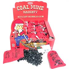 Espeez Coal Mine Naughty Nugget Bubble Gum Single Bag