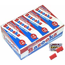 Bazooka Throwback Original and Grape Bubble Gum 10-piece Wallet Pack