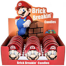 Boston American Candy Nintendo Mario Brick Breakin 18ct Tin