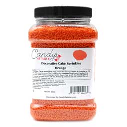 Candy Retailer Decorative Cake Sprinkles Orange 32oz