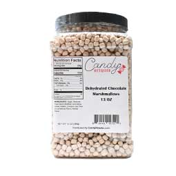 Candy Retailer Dehydrated Chocolate Marshmallows 13oz Jar